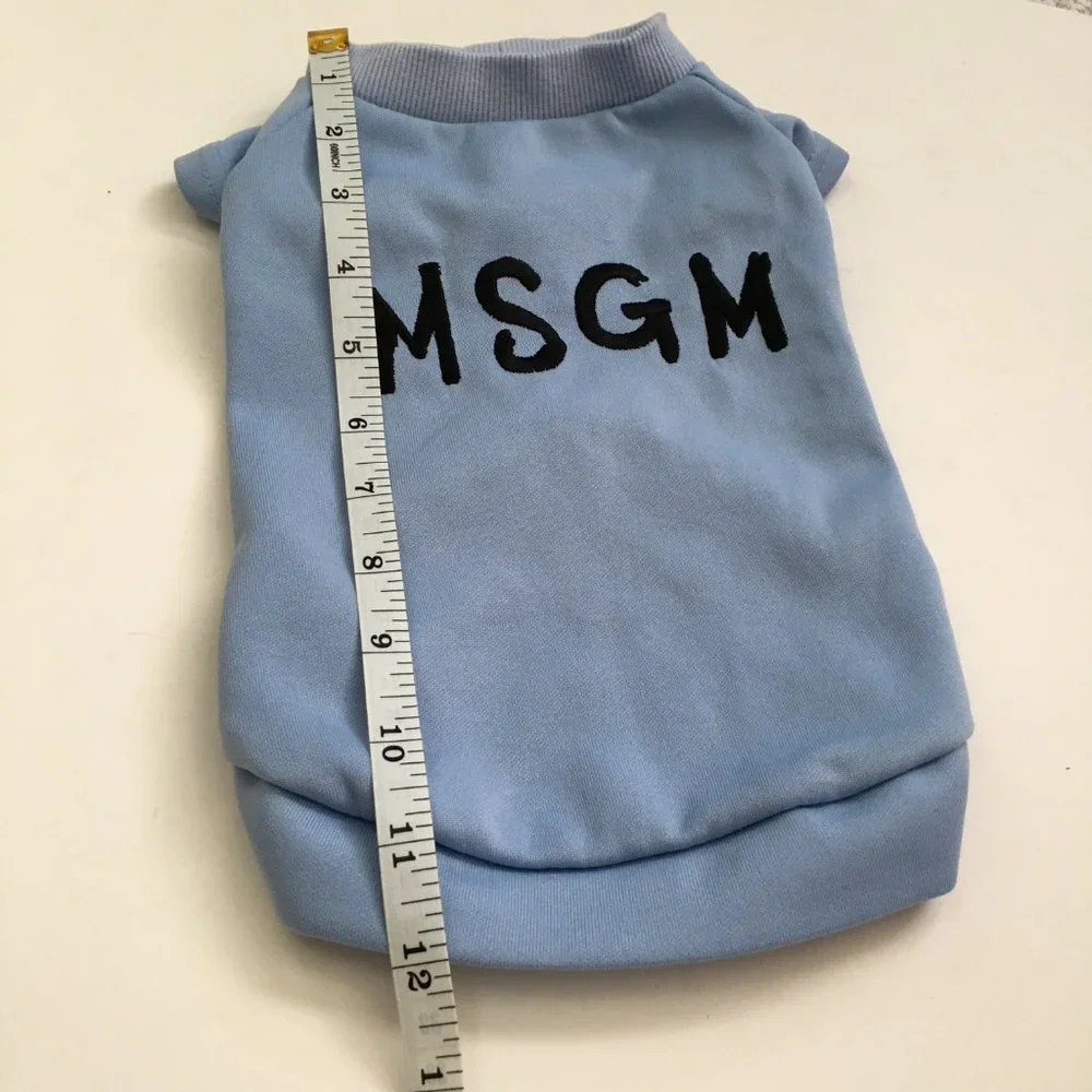 Dog Clothes Light Blue Sweat Shirt Size Medium Super cute!